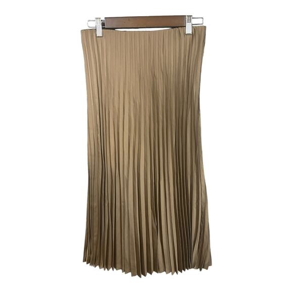 J-Crew Gwyneth Pleated Midi Slip Skirt in Camel Size S NWT - Picture 7 of 12